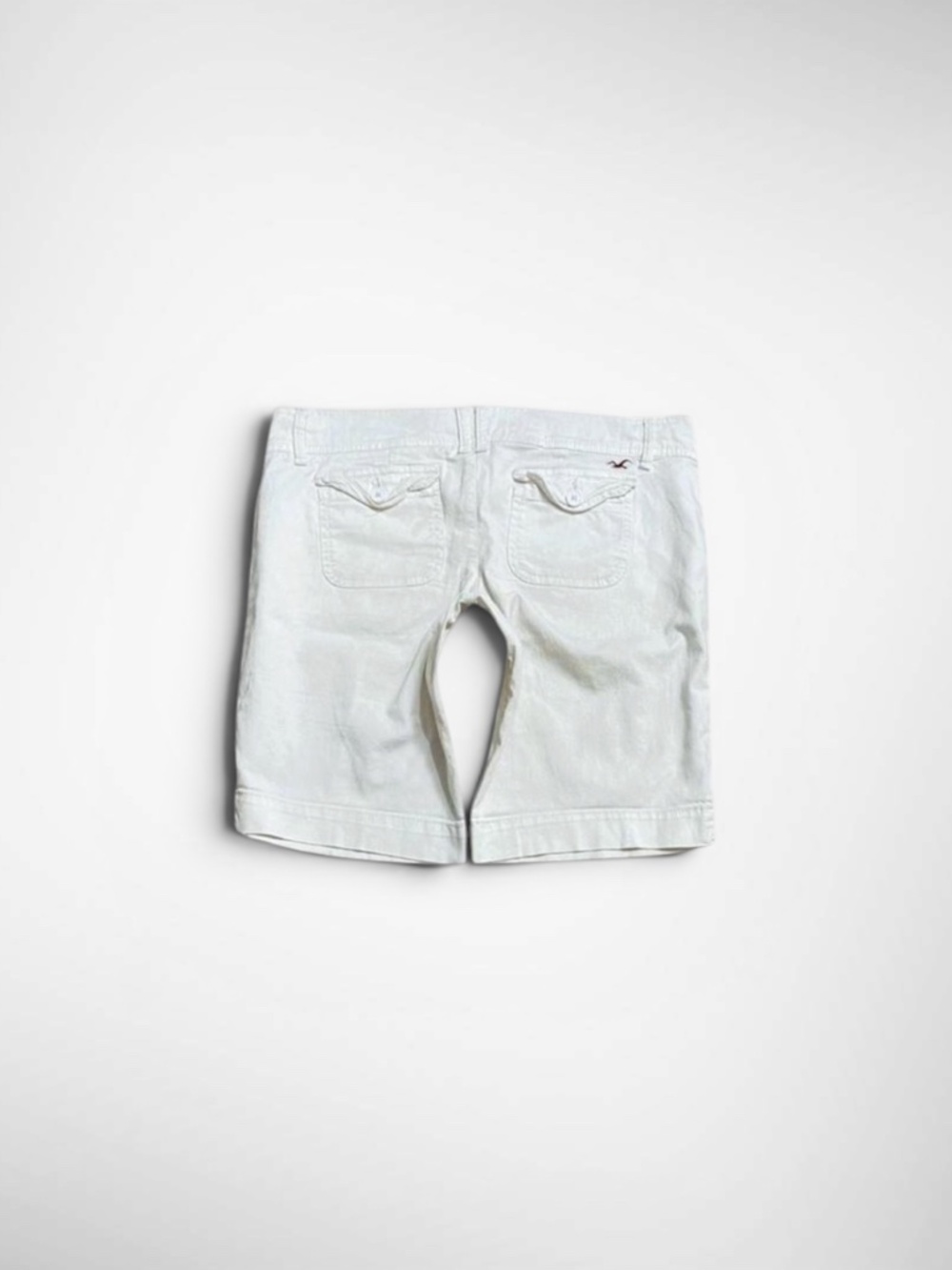 Hollister Co. White Low Rise Bermuda Shorts